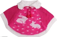 Pretty Comfy  Long Sleeves Girl Sweaters - 2-3 Years, Pink, Wool, Pack of 1